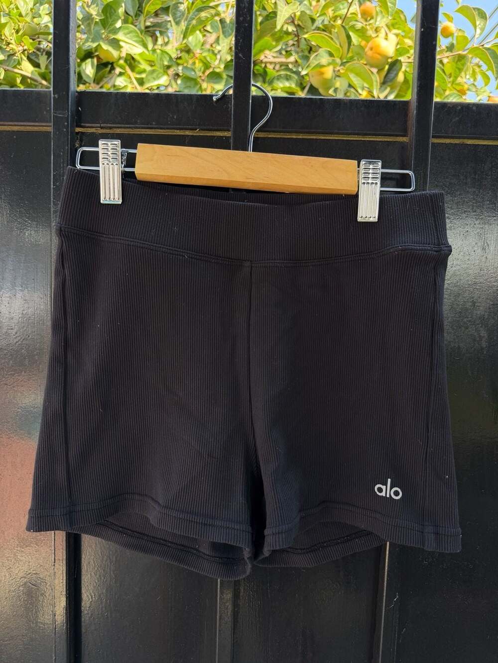 Alo Yoga Ribbed Shorts Black Size XS